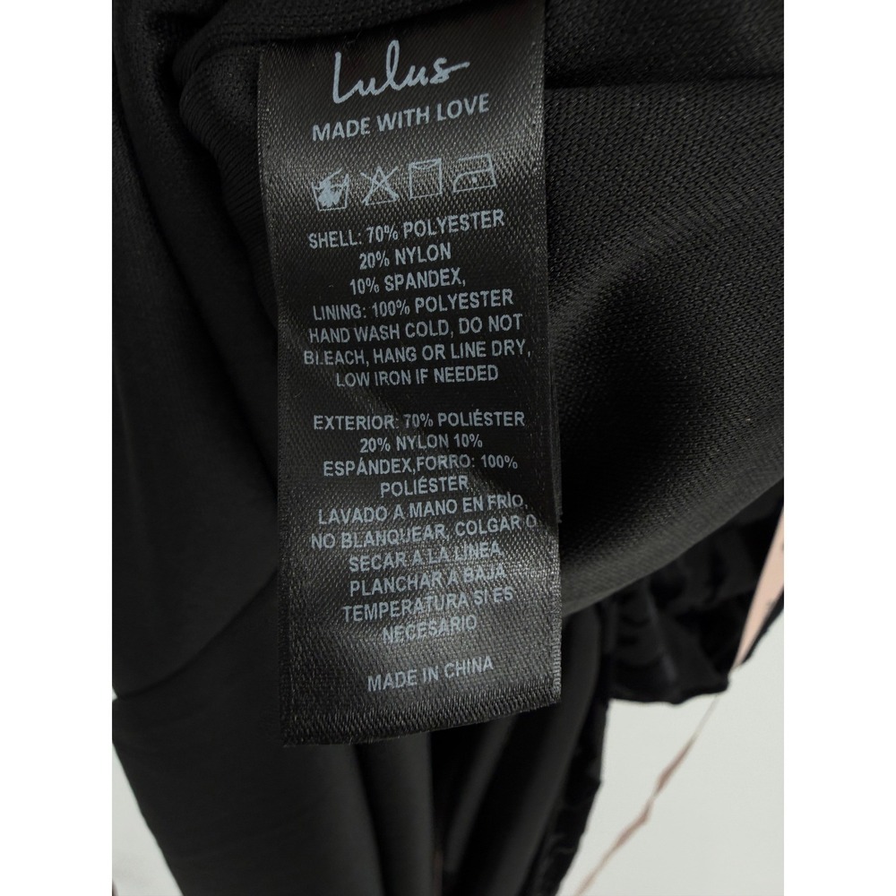 NWT Lulus Black Patricia Floral Burnout Velvet Long Sleeve Maxi Dress Bodycon M - Picture 5 of 14
